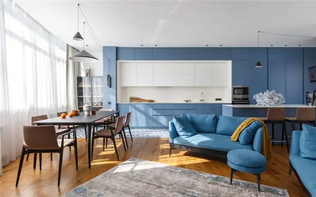 Hale Navy и Van Deusen Blue от Benjamin Moore и Navel от Sherwin Williams