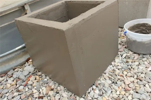 DIY (своими руками) Concrete Planters - грубая отделка