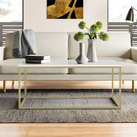 Золотой кофейный столик Minotti