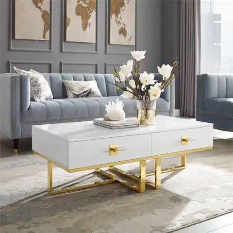 Золотой кофейный столик Minotti