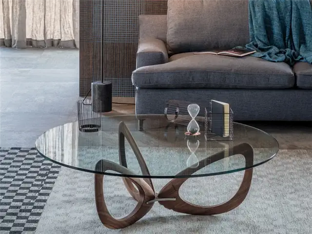 Кофейный столик Helix cattelan italia со стеклянной столешницей