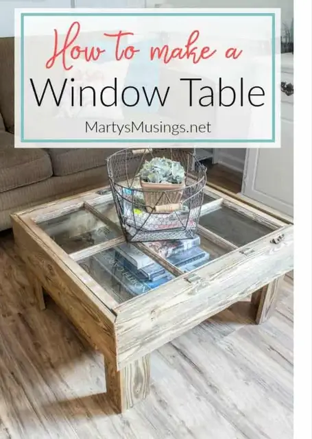 Upcycled Window Coffee Table