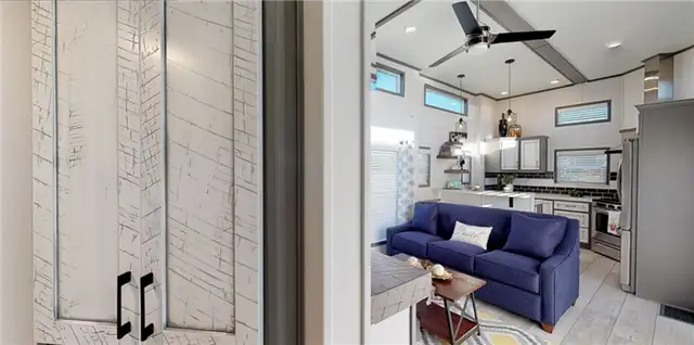 Любимый современный крошечный дом от Park Model Homes - белая раковина