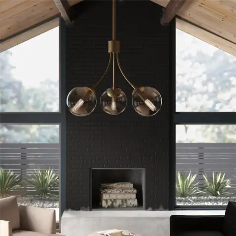 Boyette 3 - Light Unique Statement Sphere Chandelier