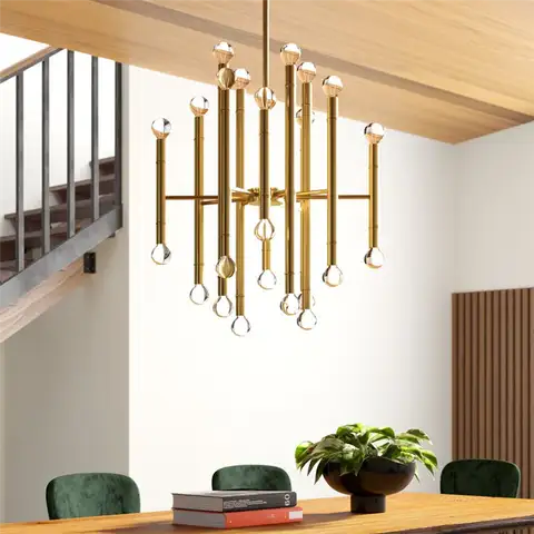 Azuela 24-Light Sputnik Modern Linear Chandelier