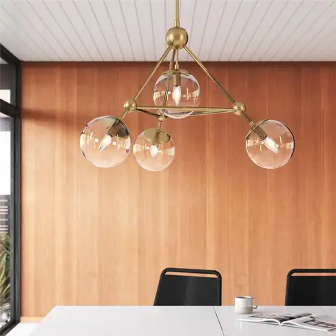 Coralie 4 - Light Unique Statement Geometric Chandelier