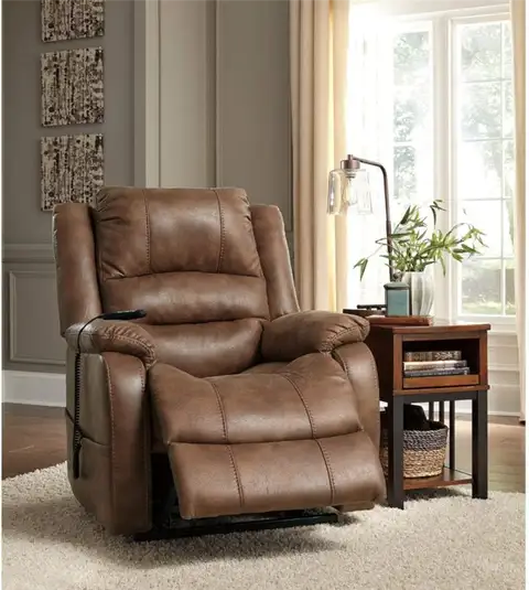Signature Design by Ashley Yandel Upholstered Power Lift Recliner for Elderly