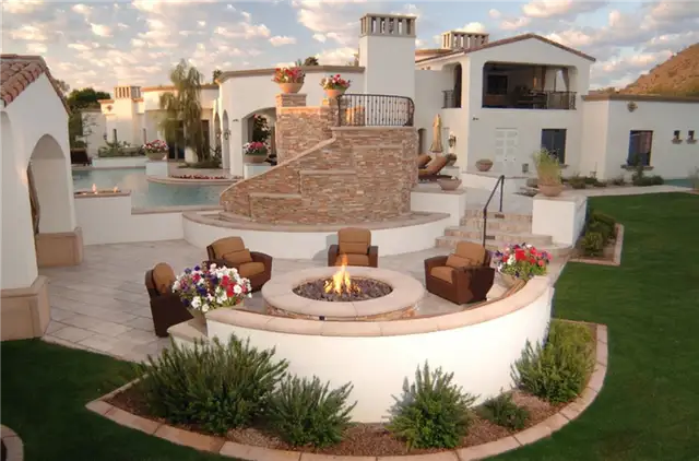 collage-outdoor-firepit-design-mediterranean-picture