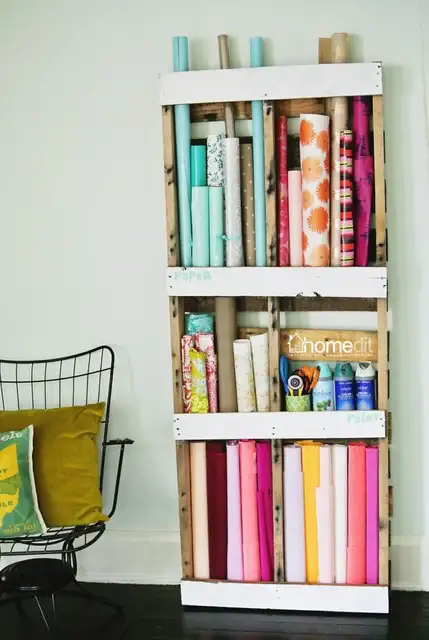 Полки для хранения из поддонов diy