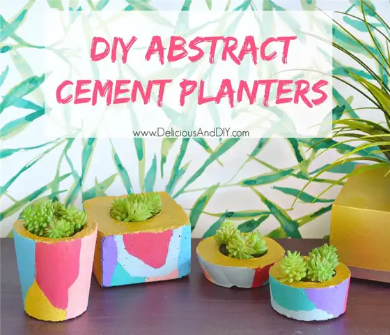 DIY (своими руками) АБСТРАКТНЫЕ ЦЕМЕНТНЫЕ ПЛАНТАТОРЫ