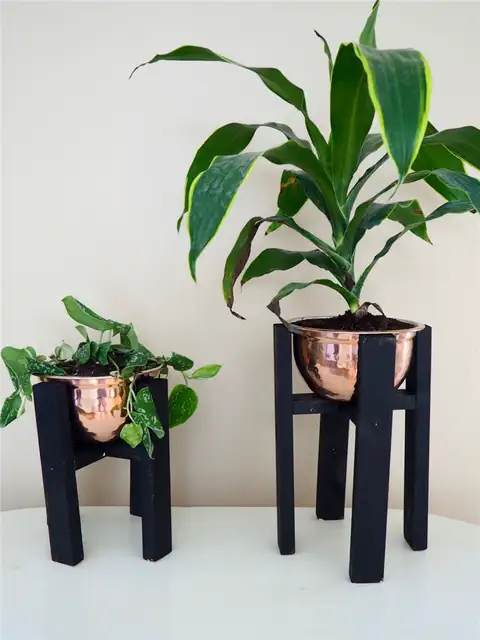 Медный деревянный плантатор - DIY (своими руками) в стиле Mid Century Inspired