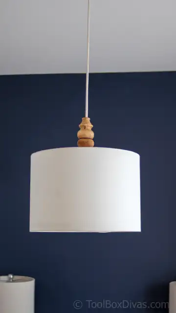 DIY (своими руками) Люстра с барабанным абажуром на батарейках