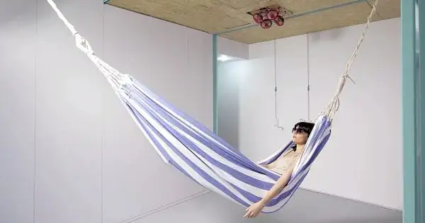 прохладный гамак в гостиной
