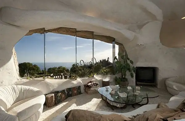 Flintstone-style-house-mountain-rock-building-living