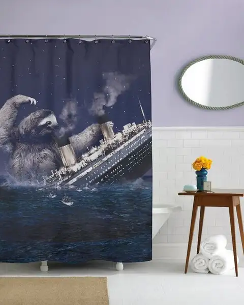 Slothzilla-Titanic-Shower-Curtain