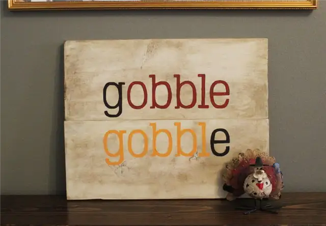 Деревянный знак DIY (своими руками) gobble bobble