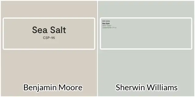 Морская соль Benjamin Moore vs Sherwin Williams Sea Salt