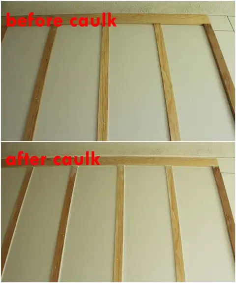 DIY (своими руками) Board and Batten - после конопатки