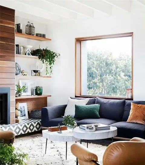 Диван угольно-серый в стиле Mid-Century Modern