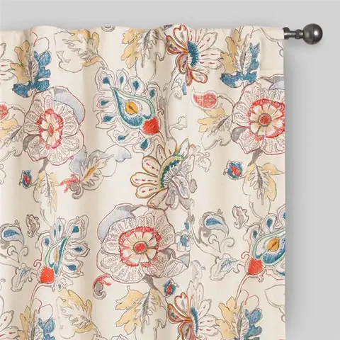 Разноцветные шторы Corinne Concealed Tab Top Curtains Set Of 2