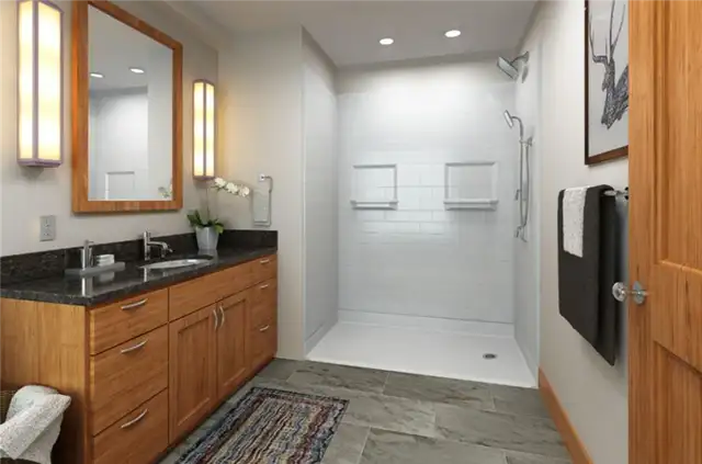Душевой барьер в ванной комнате Craftsman Bathrooms
