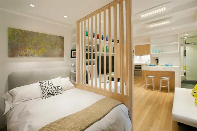 Allen + Killcoyne Architects Manhattan Небольшая квартира спальня