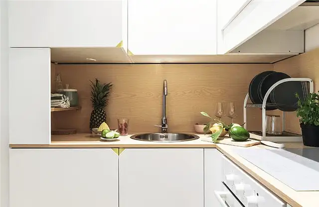 Кухня в микроквартире 30 квадратных метров