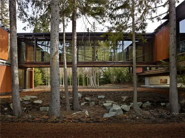 Горнолыжный дом Уистлера Olson Kunding Cabin - деревья