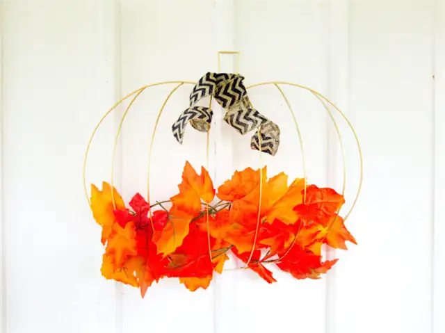 DIY (своими руками) Dollar Tree Pumpkin Wreath
