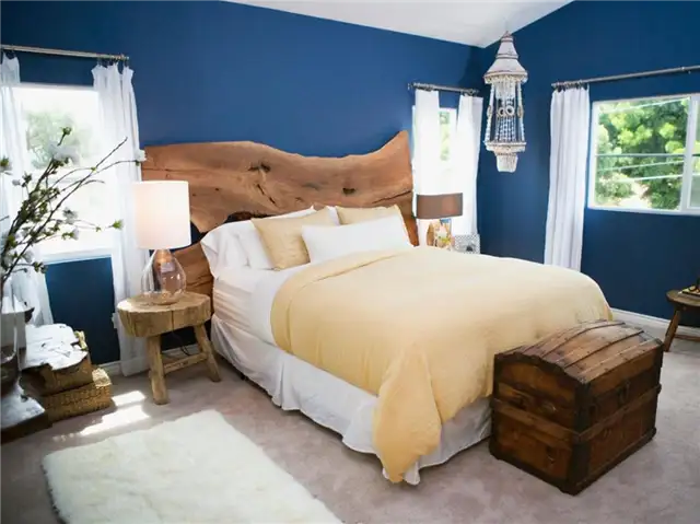 Лучшие королевский синий и белый спальня фотографии Hgtv