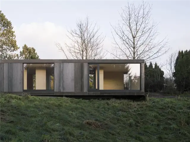 Вилла Korup в Дании - Jan Henrik Jansen Arkitekter + Marshall Blecher - стеклянная стена