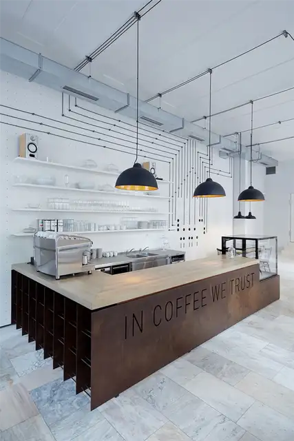 Дизайн кофейни Proti Proudu Bistro