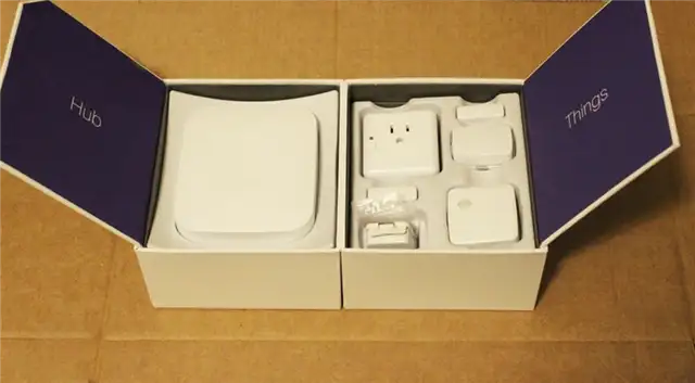 Как установить концентратор SmartThings и комплект для домашнего мониторинга - распаковка