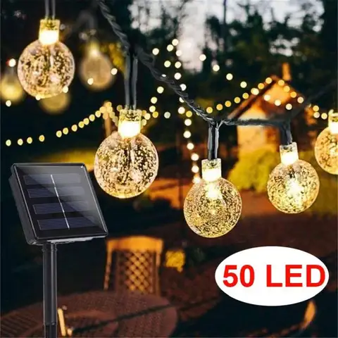 50 LED 24ft 8 режимов водонепроницаемый строка огни