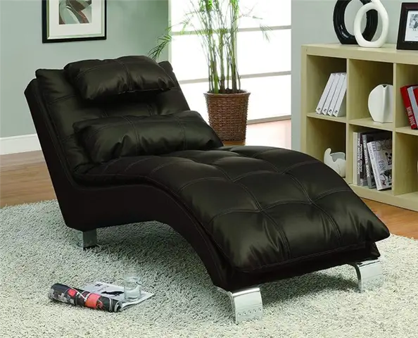 Dilleston Upholstered Chaise Brown