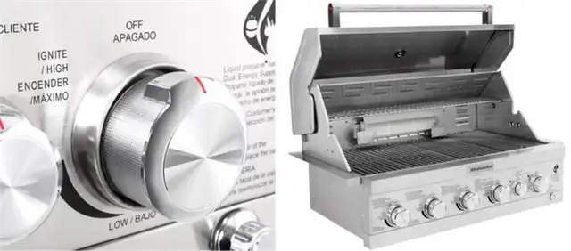 KitchenAid 36-дюймовый встроенный гриль на природном газе с жарочной горелкой