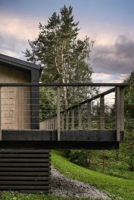 Модульный дом на склоне - BIO-architects - перила