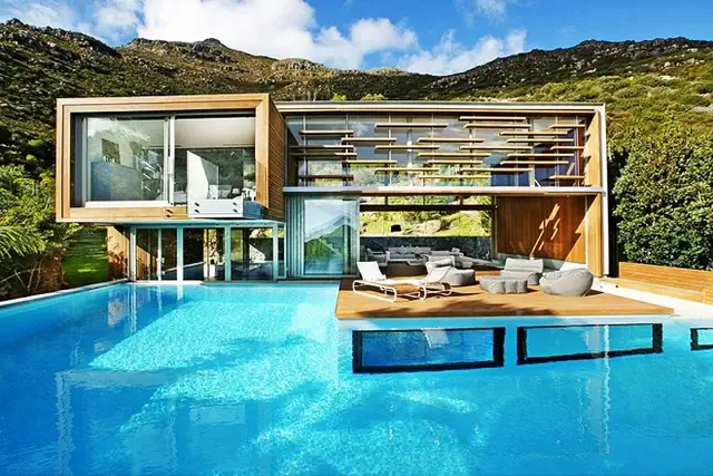 Бетонный полированный пол в доме Invermay House by Moloney Architects в Австралии