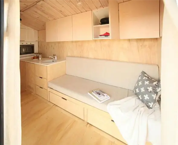 Toy Box Tiny Home on Wheels Drop Leaf Table
