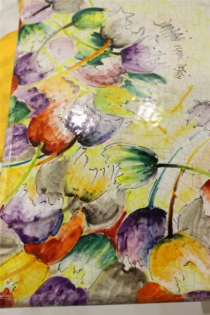 Domiziani Floral Wall art - Триада Цветовая схема 3-оранжевый, зеленый и фиолетовый