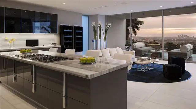Hollywood-Mansion-Oriole-Way-McClean-kitchen-island-Design