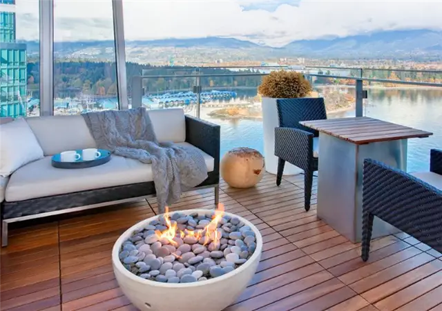 contemporary-porch-fireplace-patio