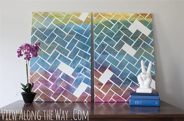DIY (своими руками)_Herringbone_Art_Project