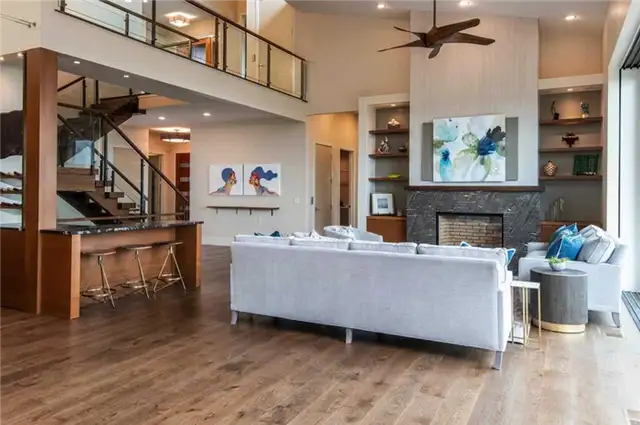 Гостиная Blue Ridge Mountains Residence