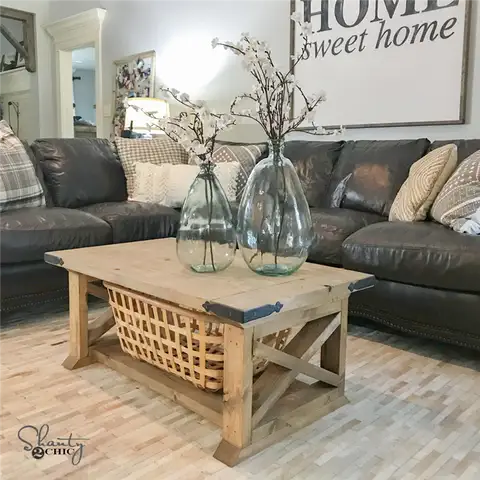 8 досок кофейный столик для фермерского дома diy