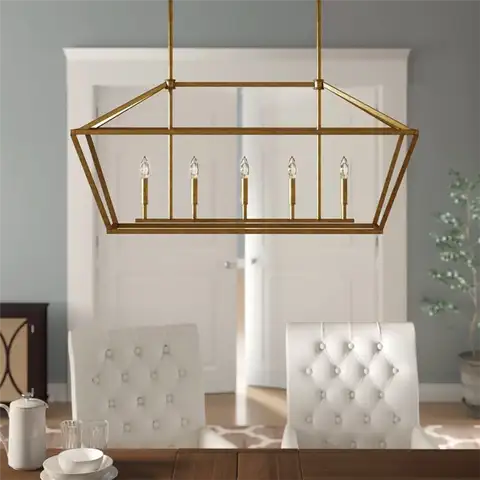 Snellville 5-Light Kitchen Island Linear Pendant