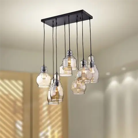 Pruett 8 - Light Cluster Jar Pendant