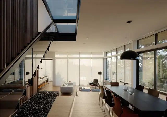 Современный дом в Сан-Франциско - Dolores Heights Residence - John Maniscalco Architecture - гостиная