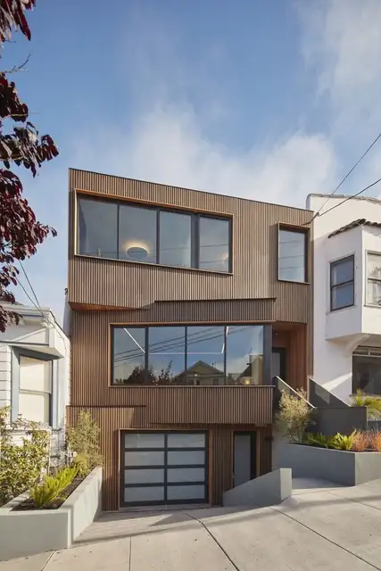 Современный дом в Сан-Франциско с фасадом Noe Valley от IwamotoScott Architecture