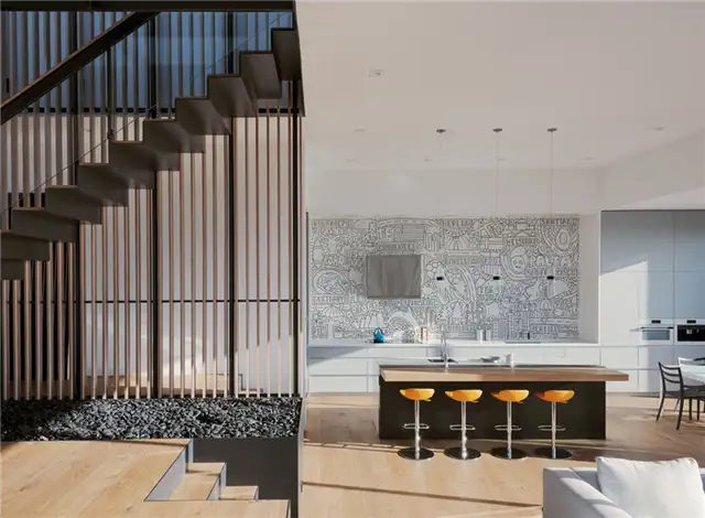 Современный дом в Сан-Франциско - Dolores Heights Residence - John Maniscalco Architecture - открытый бар